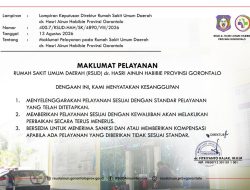 Tingkatkan Mutu Mutakhir, RSUD dr. Hasri Ainun Habibie Gorontalo Terbitkan Maklumat Pelayanan Baru