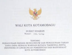 Bahasa Mongondow dan Tari Dana-Dana Jadi WBTb, Wali Kota Terbitkan SE Pelestarian Budaya