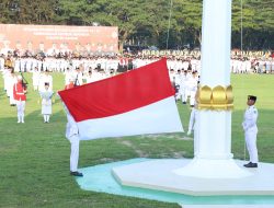 Wabup Asahan Pimpin Upacara Penurunan Bendera Merah Putih
