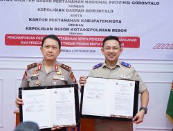 BPN Gorontalo dan Polda Perkuat Sinergi Pertanahan, PKS Segera Ditandatangani