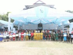 Didampingi Ketua TP PKK, Wali Kota Kotamobagu Hadiri Upacara HUT ke-62 Provinsi Sulut