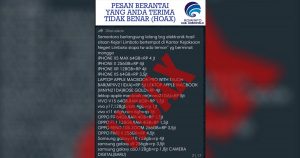 Awas HOAX! Pesan Berantai Soal Lelang Barang Elektronik Sitaan Kejari Limboto