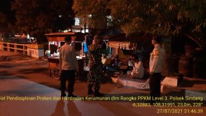 Kepolisian Sektor Sindang Himbau Masyarakat Berkerumun
