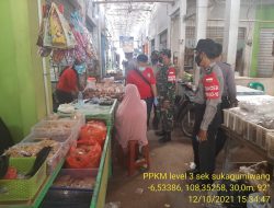 Pemberlakuan Pembatasan Kegiatan Masyarakat diterapkan Polsek Sukagumiwang