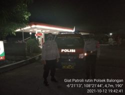 Patroli Rutin Cipkon Pasca Pilkades Digelar Polsek Balongan