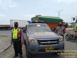 Kepolisian Sektor Sukagumiwang Menggelar Giat Patroli Strong Point Sambang Wiralodra