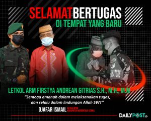 Dandim Gorut Pindah Tugas, Ketua DPRD Sampaikan Salam Perpisahan
